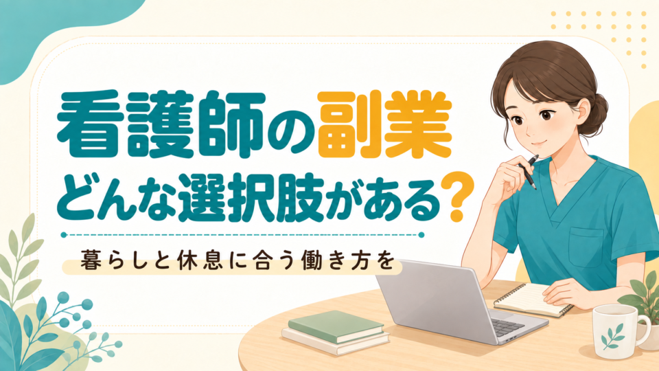 看護師の副業。暮らしと休息に合う働き方を考える。