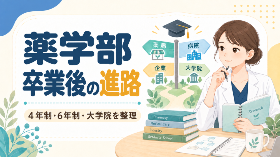 薬学部卒業後の進路。4年制・6年制・大学院を考える薬剤師。