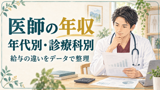 医師の年収はどのくらい？年代別・診療科別データと給与明細の読み方