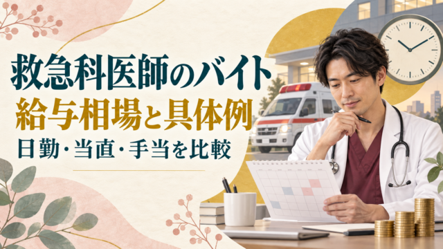 救急科医師のバイト給与相場｜日勤・当直・インセンティブの具体例